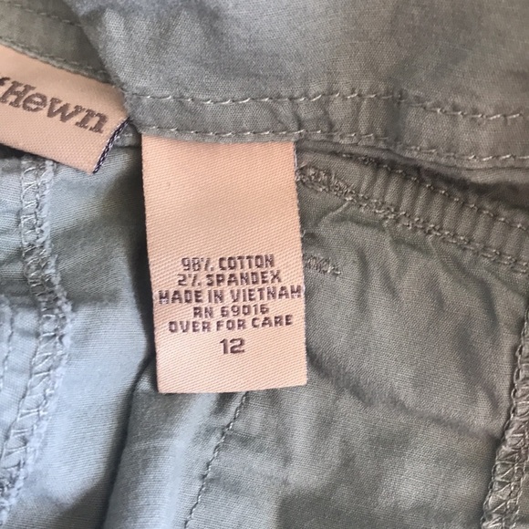 RuffHewn sage green lightweight cotton jogger/cargo pants with belt size 12 - Picture 15 of 16